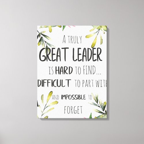 Great leader Gift great leader freedom goals power Canvas Print