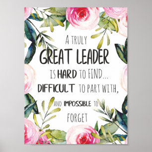 Great leader Gift great leader freedom goals power Poster