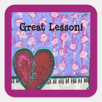 Great Lesson Stickers With Heart by ronaldyork at Zazzle