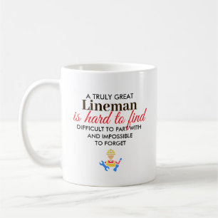 Great Lineman Personalized Name Gift Coffee Mug
