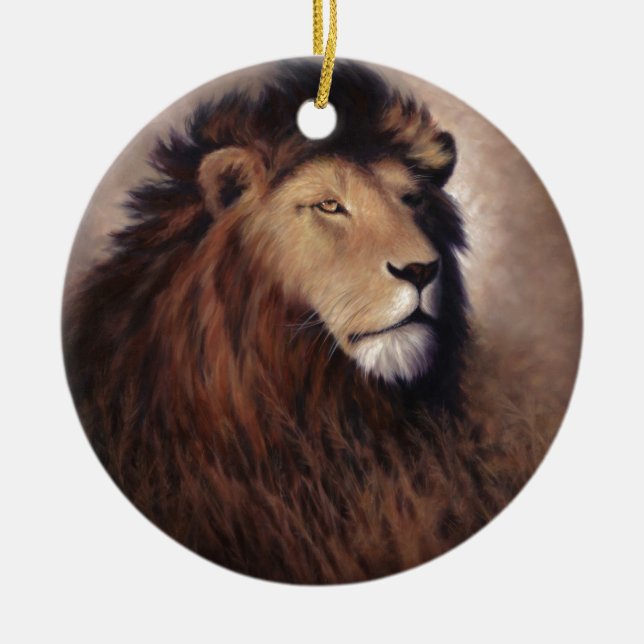 Great Lion Ceramic Ornament (Front)