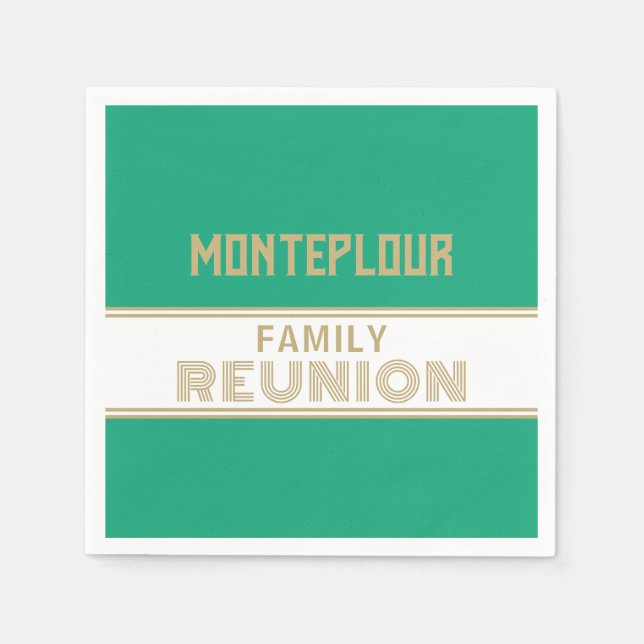 Great Look! Classic, family reunion Napkins (Front)