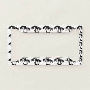 Great Magnificent Perfect Modern Black Palm License Plate Frame