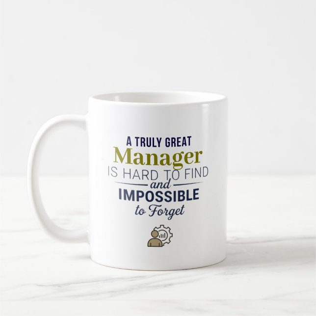 Great Manager Personalized Name Gift Coffee Mug (Left)