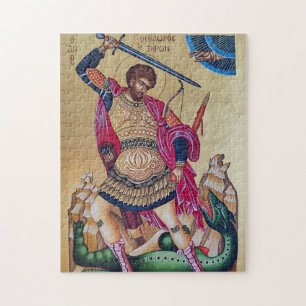 Great Martyr Theodore of Tyro Orthodox Icon Jigsaw Puzzle