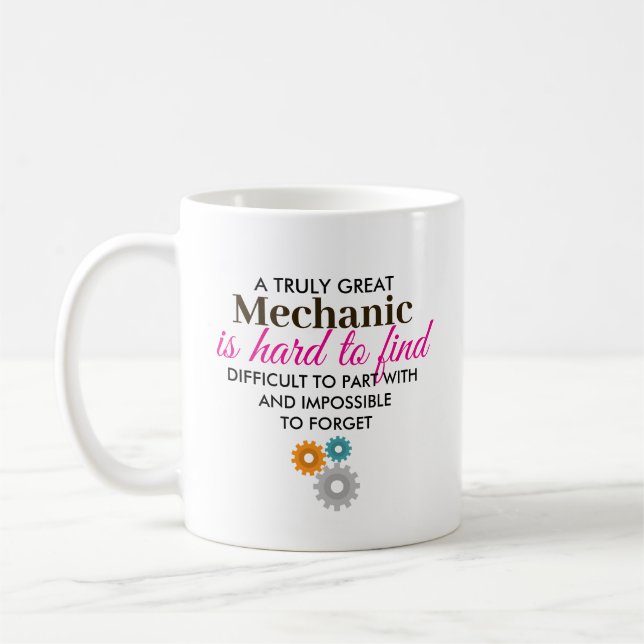 Great Mechanic Personalized Name Gift Coffee Mug (Left)
