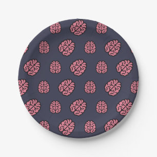Great Minds Brain Pattern Paper Plates