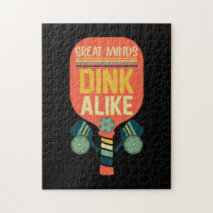 Great Minds Dink Alike Funny Pickleball Jigsaw Puzzle