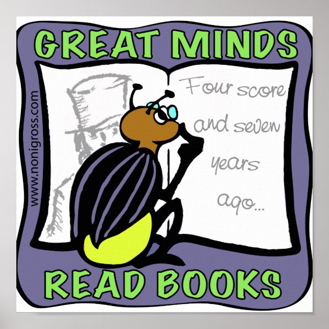 Great Minds Read Books Poster (Front)