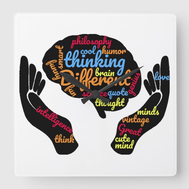 Great Minds Think Different Wall Clock (Front)