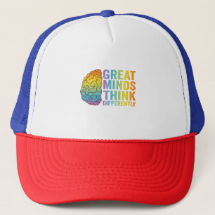Great Minds Think Differently Adhd Neurodivergent Trucker Hat