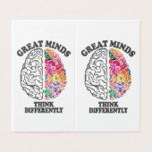 Great Minds Think Differently Brain (Outside Unfolded)