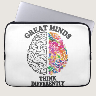 Great Minds Think Differently Brain Laptop Sleeve