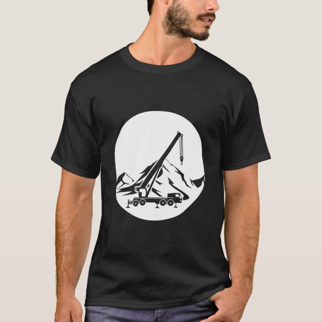 Great Mobile Crane Construction Machine T-Shirt (Front)