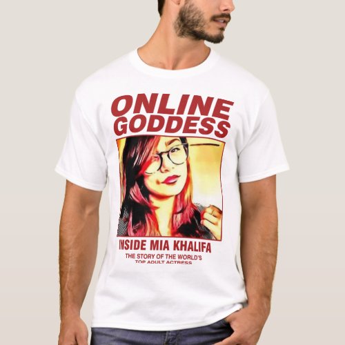 Great Model Mia Khalifa Awesome For Movie Fan T_Shirt