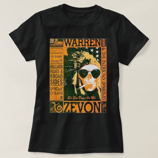 Great Model Warren Art Zevon Cool Graphic Gift T-Shirt (Design Front)