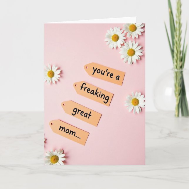 Great Mom Floral Message Card (Front)