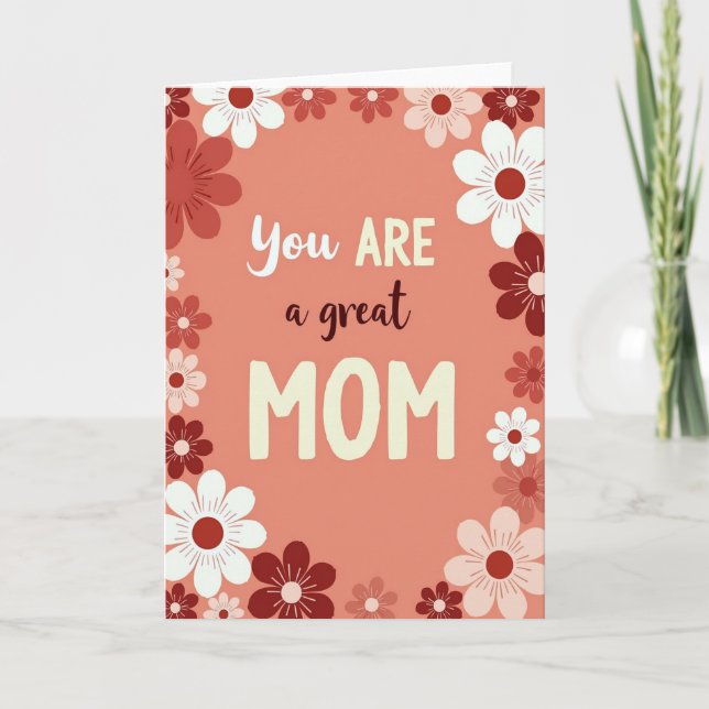 Great Mom Greeting Card (Front)