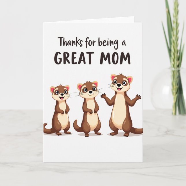 Great Mom Mustelids Art Card (Front)