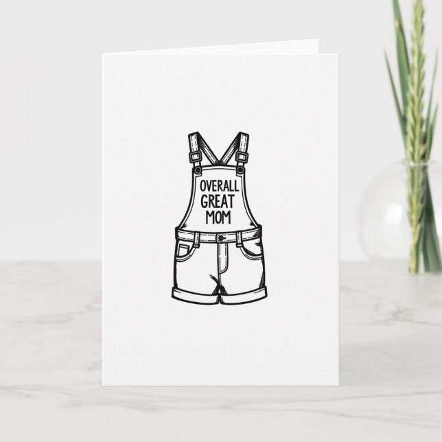 Great Mom Overalls Art Card (Front)