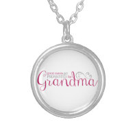 Great Moms Get Promoted to Grandma Silver Plated Necklace