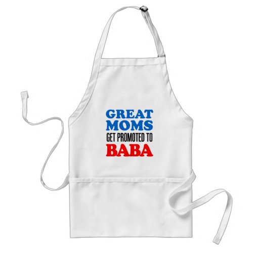 Great Moms Promoted To Baba Ukrainian Grandmother Adult Apron