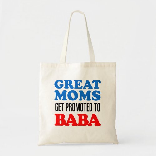 Great Moms Promoted To Baba Ukrainian Grandmother Tote Bag