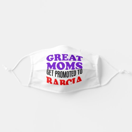 Great Moms Promoted To Babcia Adult Cloth Face Mask