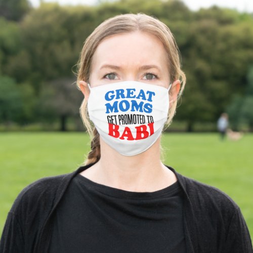 Great Moms Promoted To Babi Czech Grandma Adult Cloth Face Mask