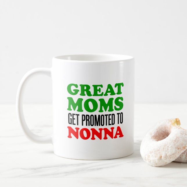Great Moms Promoted To Nonna Mug (With Donut)