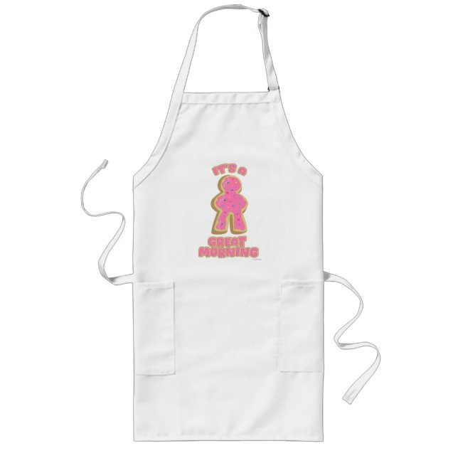 Great Morning Donut Meeple Board Game Art Long Apron (Front)