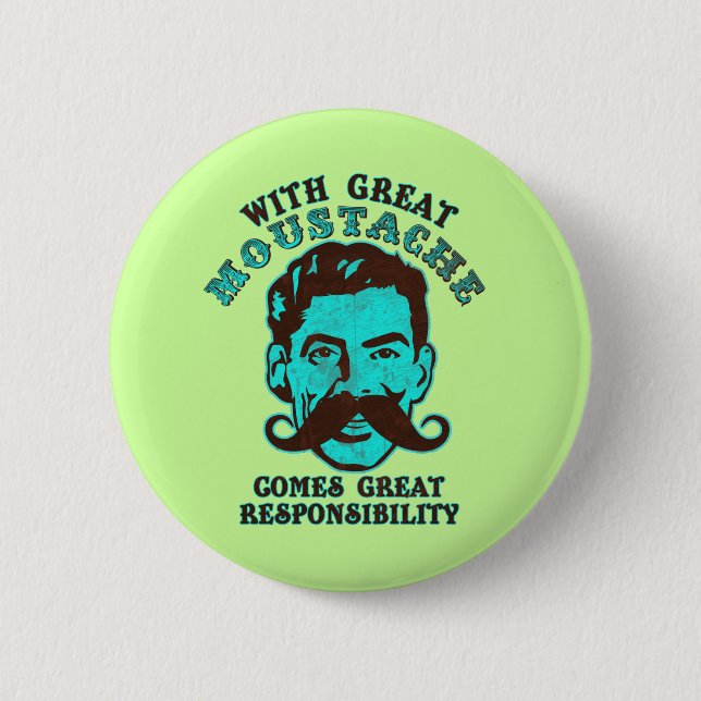 Great Moustache Button (Front)