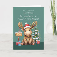 Great Nephew Adorable Funny Moose Christmas