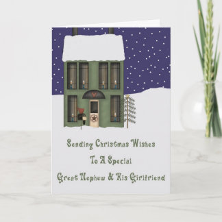 Great Nephew & Girlfiend Primsy House Christmas Holiday Card