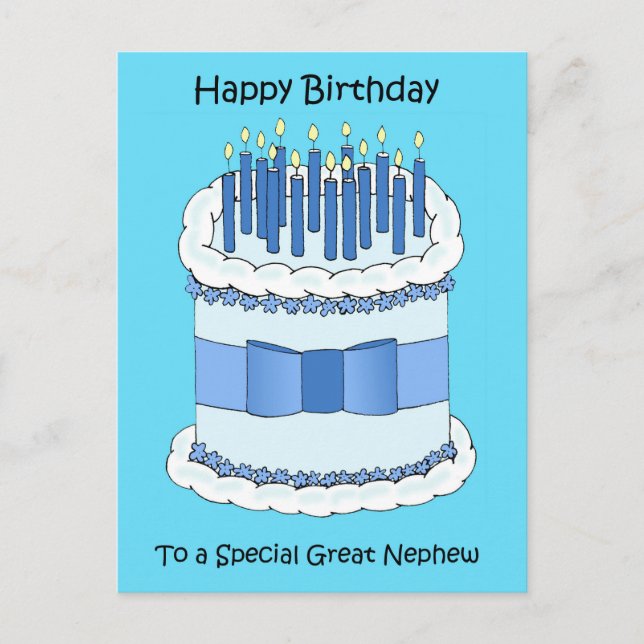 Great Nephew Happy Birthday Postcard (Front)