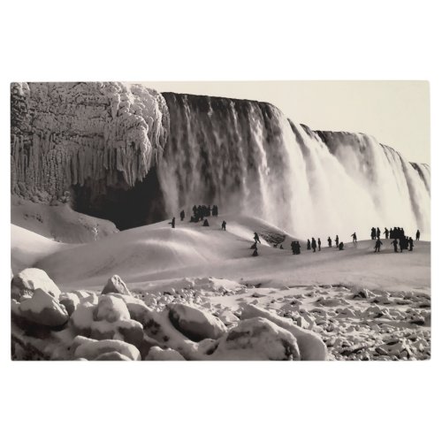 Great Niagara Falls Freeze 1883 Metal Print