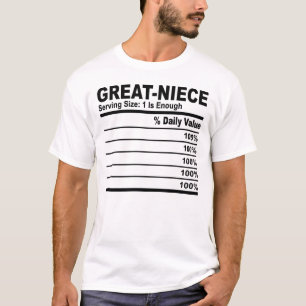 Great Niece Nutrition Facts Custom Personalize T-Shirt