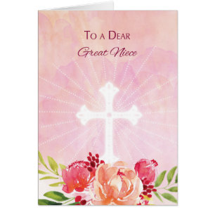 Great Niece Religious Easter Blessings Watercolor