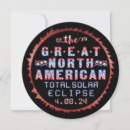 Great North American Solar Eclipse 2024 Party Invitation