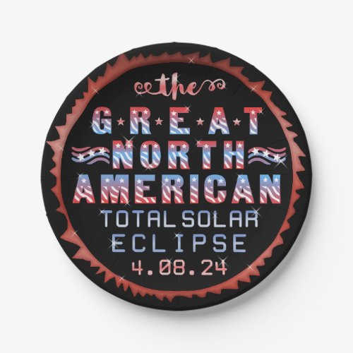 Great North American Solar Eclipse April 8th 2024 Paper Plates