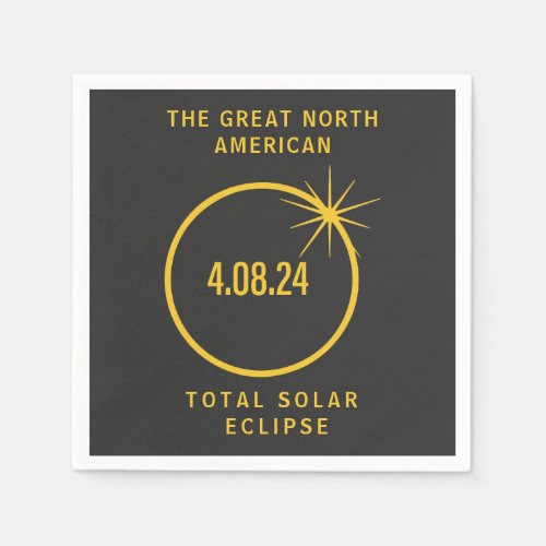 Great North American Total Solar Eclipse 040824 Napkins