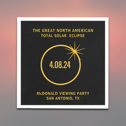 Great North American Total Solar Eclipse 040824 Napkins