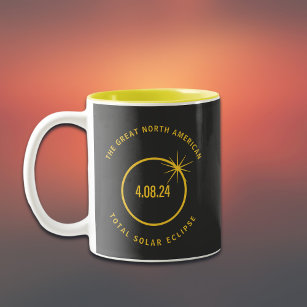 Great North American Total Solar Eclipse 04.08.24 Two-Tone Coffee Mug