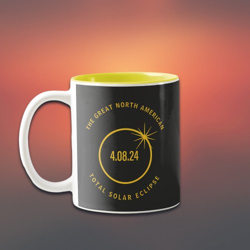 Great North American Total Solar Eclipse 040824 Two_Tone Coffee Mug