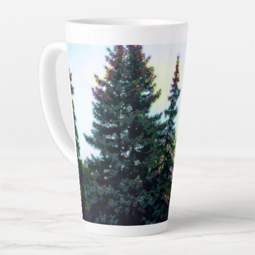 Great North Woods Boreal Forest Canada Pine Trees Latte Mug