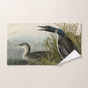 Great Northern Diver Loon Audubon Birds of America Bath Towel Set