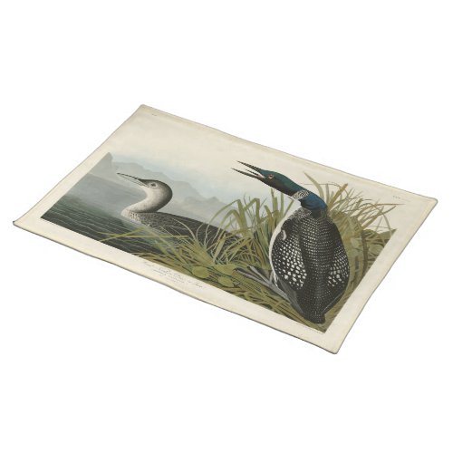 Great Northern Diver Loon Audubon Birds of America Cloth Placemat