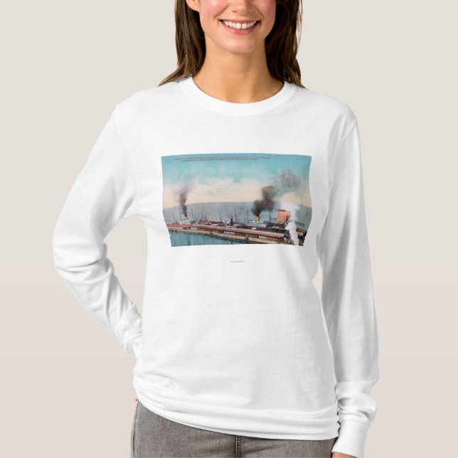 Great Northern Dock View, SS Dakota and T-Shirt (Front)