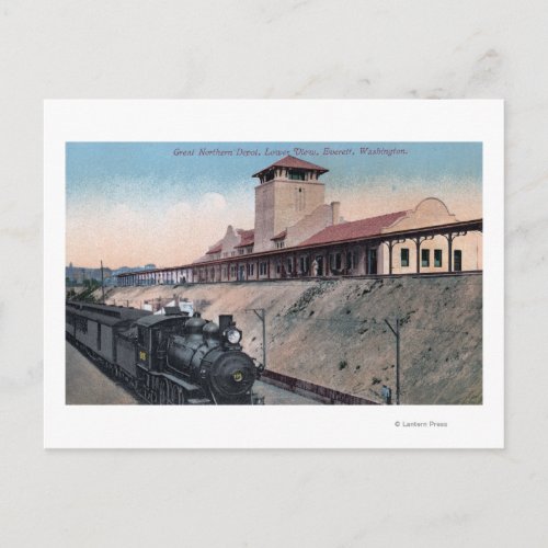 Great Northern Railroad Depot 2 Postcard