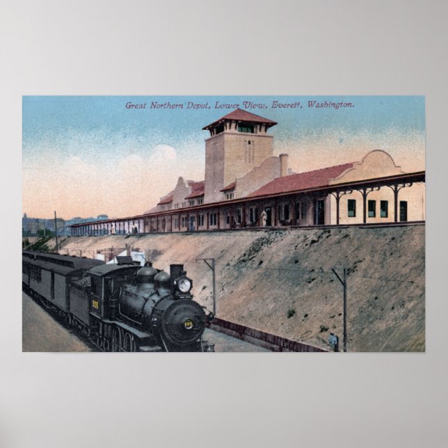 Great Northern Railroad Depot 2 Poster (Front)